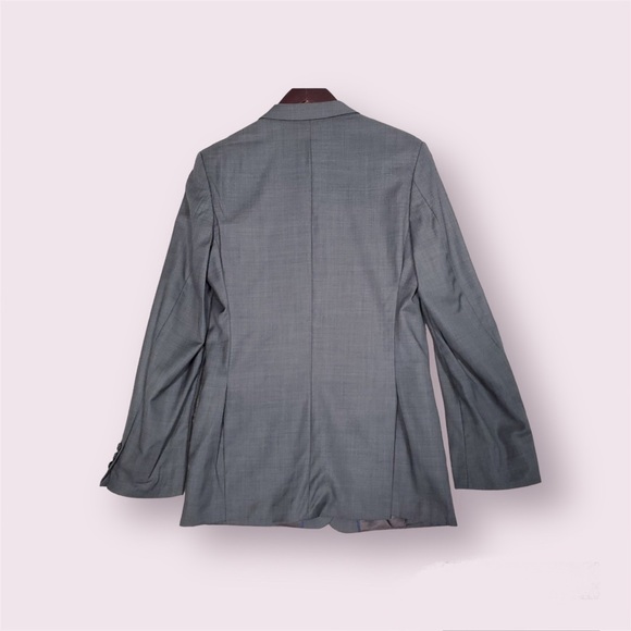 Hart Schaffner Marx Blazer Men’s 34R VGUC Grey 2 Button Double Vented - Picture 3 of 14